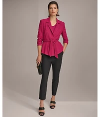 Donna Karan Essential Pleated Slim Mid Rise Pants