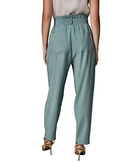 Donna Karan Extra High-Rise Paperbag Straight-Leg Ankle Pants