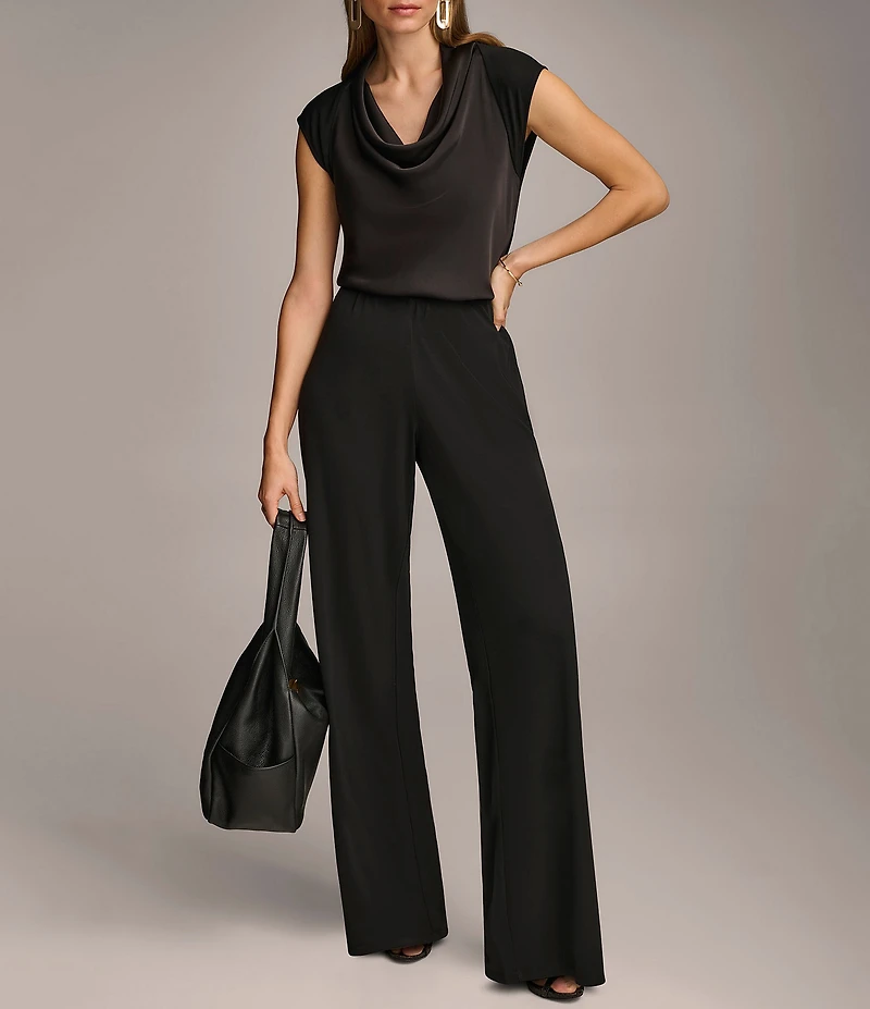 Donna Karan Flat Front Wide Leg Pants