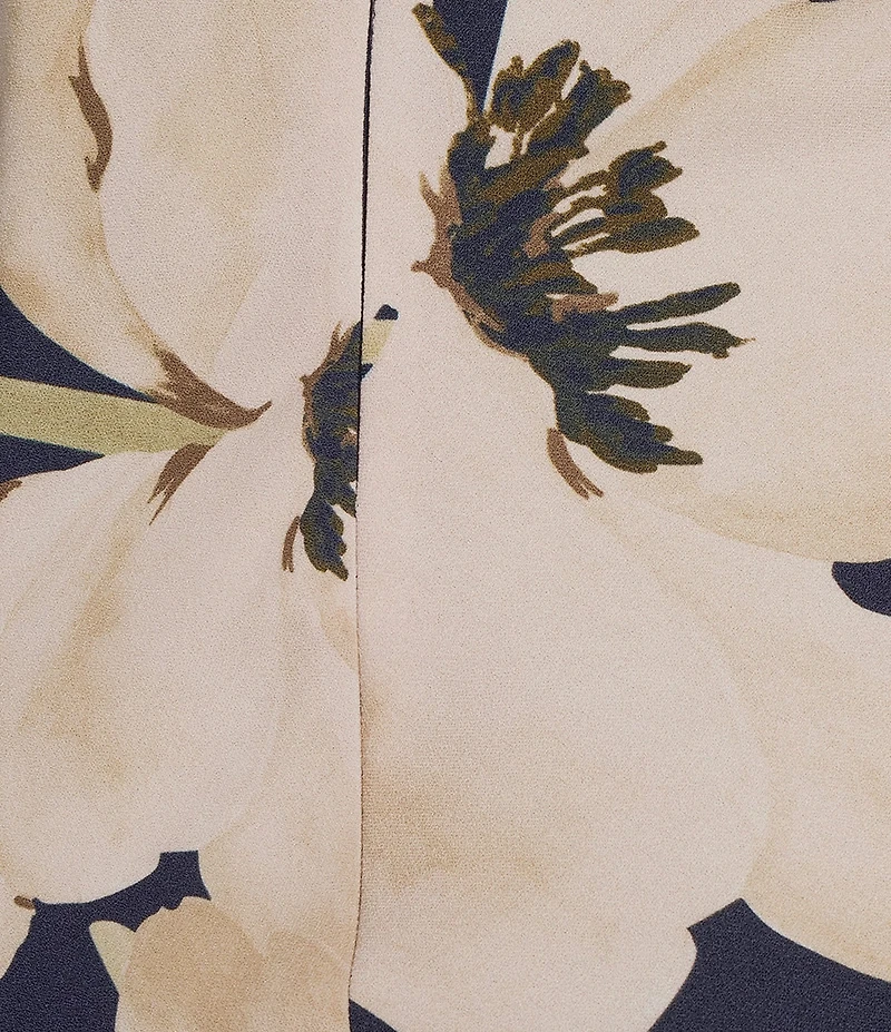 Donna Karan Floral Print Halter Neck Crepe Dress