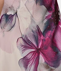 Donna Karan Floral Print Halter Neck Midi Dress