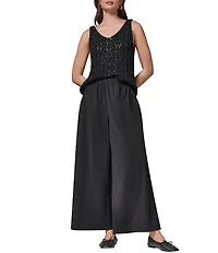 Donna Karan Four Way Stretch Knit Mid Rise Relaxed Ankle Pants