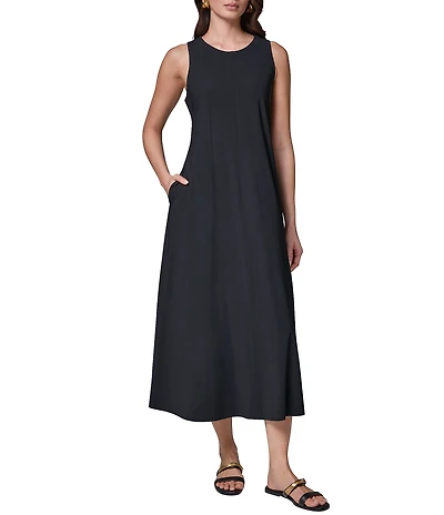 Donna Karan Four Way Stretch Knit Sleeveless Midi Dress