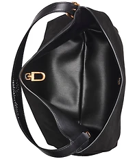 Donna Karan Georgette Suede Hobo Shoulder Bag