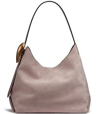 Donna Karan Georgette Suede Hobo Shoulder Bag