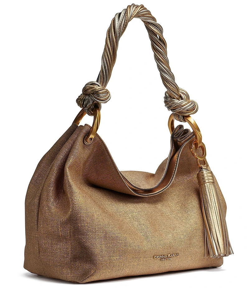 Donna Karan Glenwood Small Knotted Statement Handle Shoulder Bag