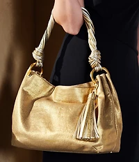 Donna Karan Glenwood Small Knotted Statement Handle Shoulder Bag
