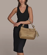 Donna Karan Glenwood Small Knotted Statement Handle Shoulder Bag