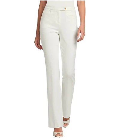 Donna Karan Gold Button Hardware Flared Pants