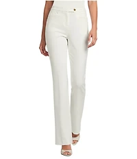 Donna Karan Gold Button Hardware Flared Pants