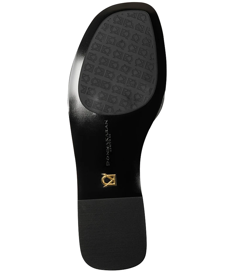 Donna Karan Halo Medallion Ornamented Flat Slides