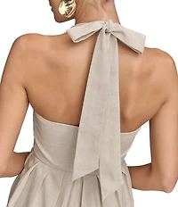 Donna Karan Halter Neck A-Line Midi Dress