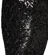 Donna Karan Halter Neck Sequin Mesh Long Dress