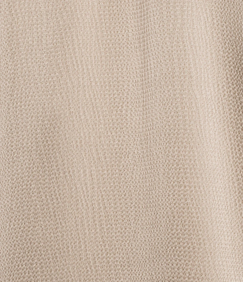 Donna Karan Hammered Satin Draped V-Neck Long Sleeve Blouse