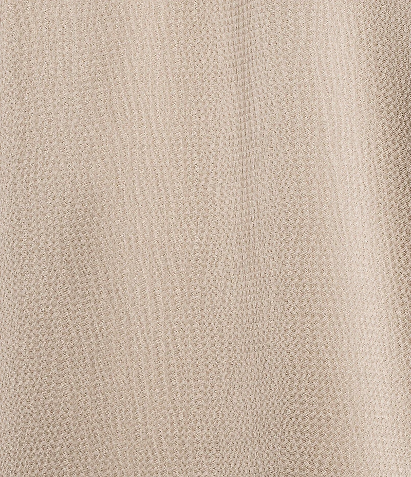 Donna Karan Hammered Satin V-Neck Long Sleeve Blouse