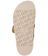 Donna Karan Harissa Woven Footbed Slide Sandals