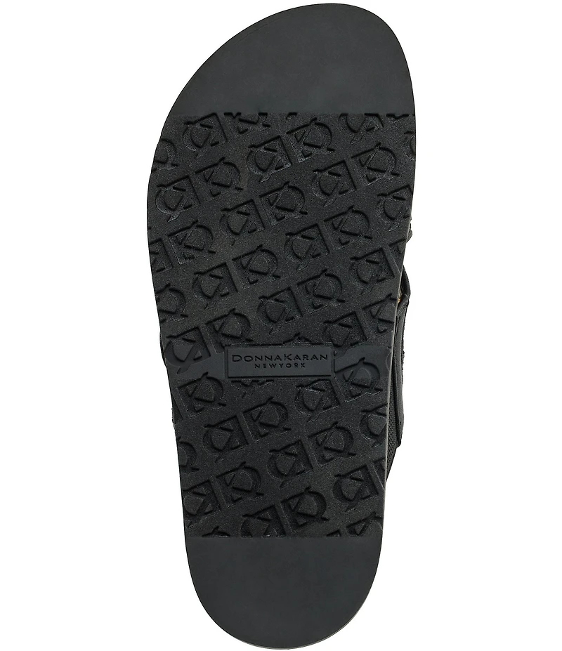 Donna Karan Harissa Woven Footbed Slide Sandals