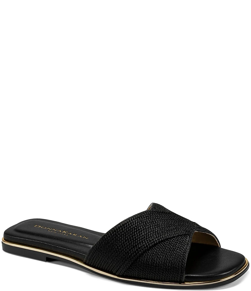 Donna Karan Harmony Woven Rope Flat Slides