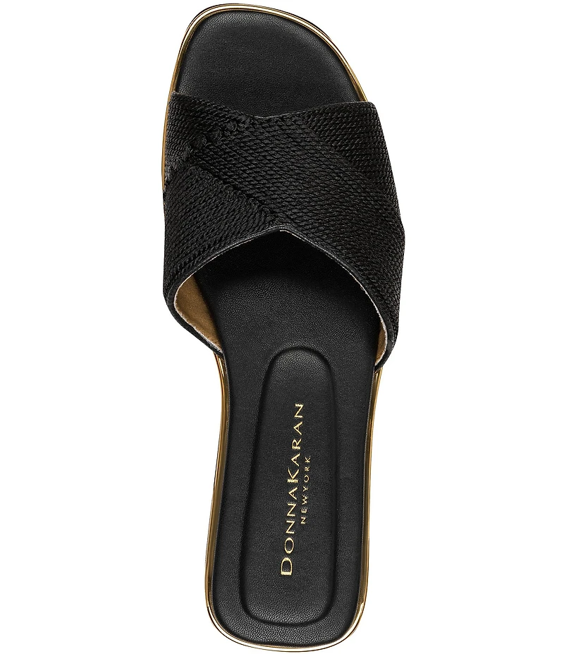 Donna Karan Harmony Woven Rope Flat Slides