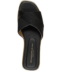 Donna Karan Harmony Woven Rope Flat Slides