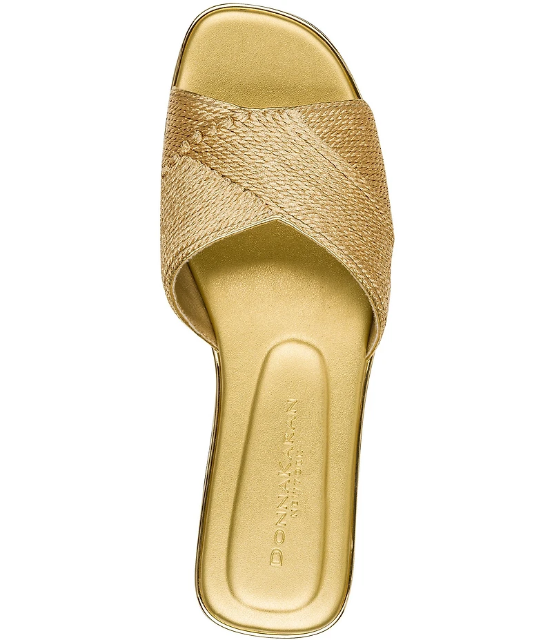 Donna Karan Harmony Woven Rope Flat Slides
