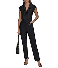 Donna Karan High Rise Straight Leg Pant