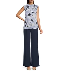 Donna Karan High Waisted Wide Leg Pants