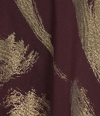 Donna Karan Jacquard Off-The-Shoulder Abstract Print Long Gown