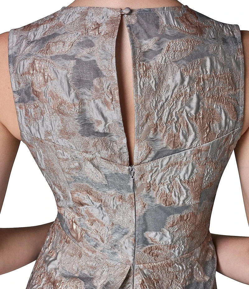 Donna Karan Jacquard Sleeveless Midi Dress