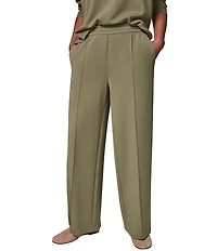 Donna Karan Jet Setter Mid Rise Pin Tuck Wide Leg Pull-On Pants