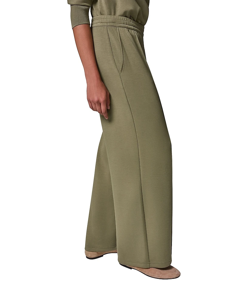 Donna Karan Jet Setter Mid Rise Pin Tuck Wide Leg Pull-On Pants