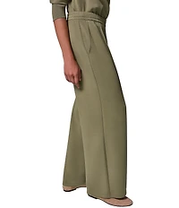 Donna Karan Jet Setter Mid Rise Pin Tuck Wide Leg Pull-On Pants