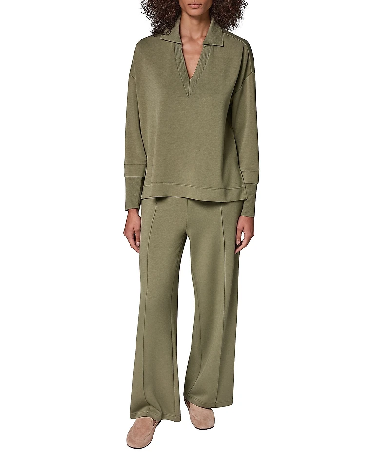 Donna Karan Jet Setter V-Neck Pullover Top