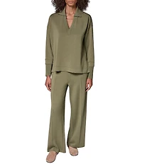Donna Karan Jet Setter V-Neck Pullover Top
