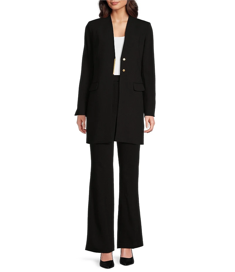 Donna Karan Knit Mid Rise Bootcut Pants