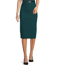 Donna Karan Knit Midi Sheath Skirt