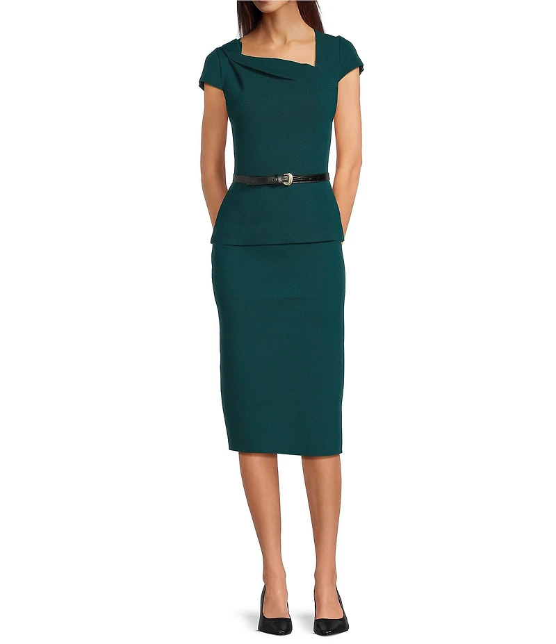 Donna Karan Knit Midi Sheath Skirt
