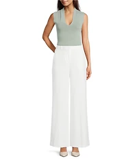 Donna Karan Knit V-Neck Sleeveless Top