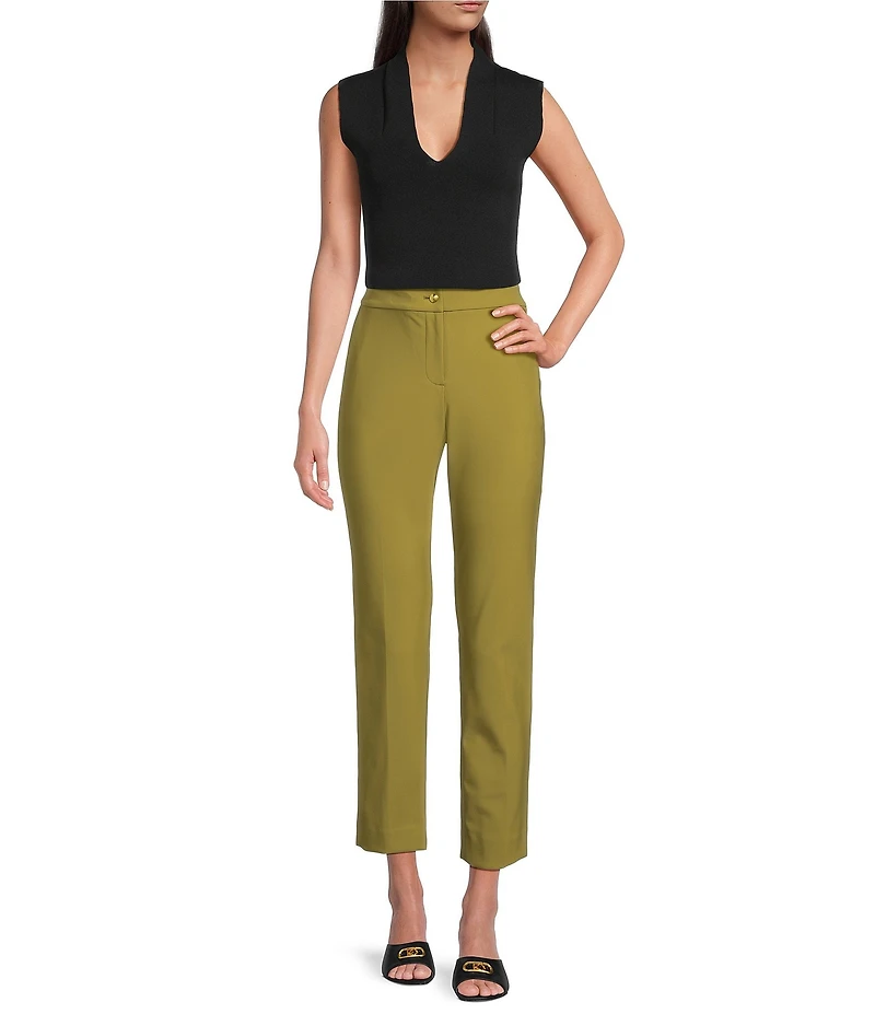 Donna Karan Knit V-Neck Sleeveless Top