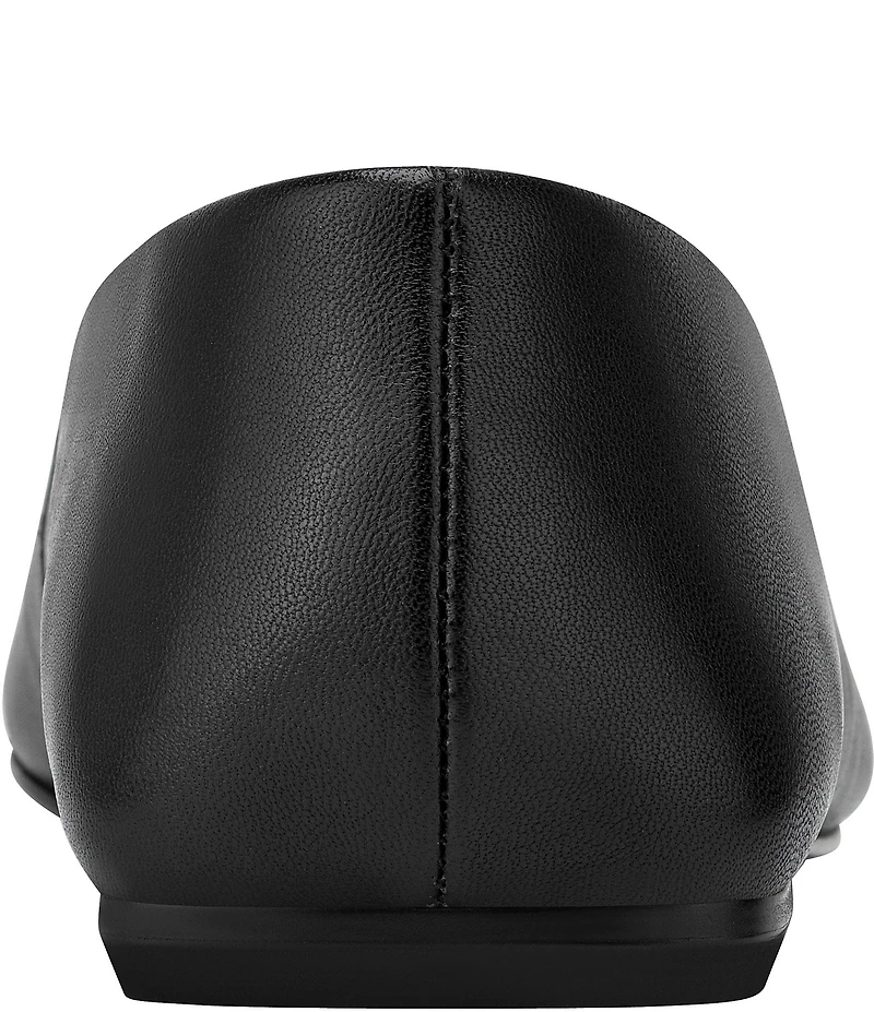 Donna Karan Kylee Leather Signature Logo Ballet Flats