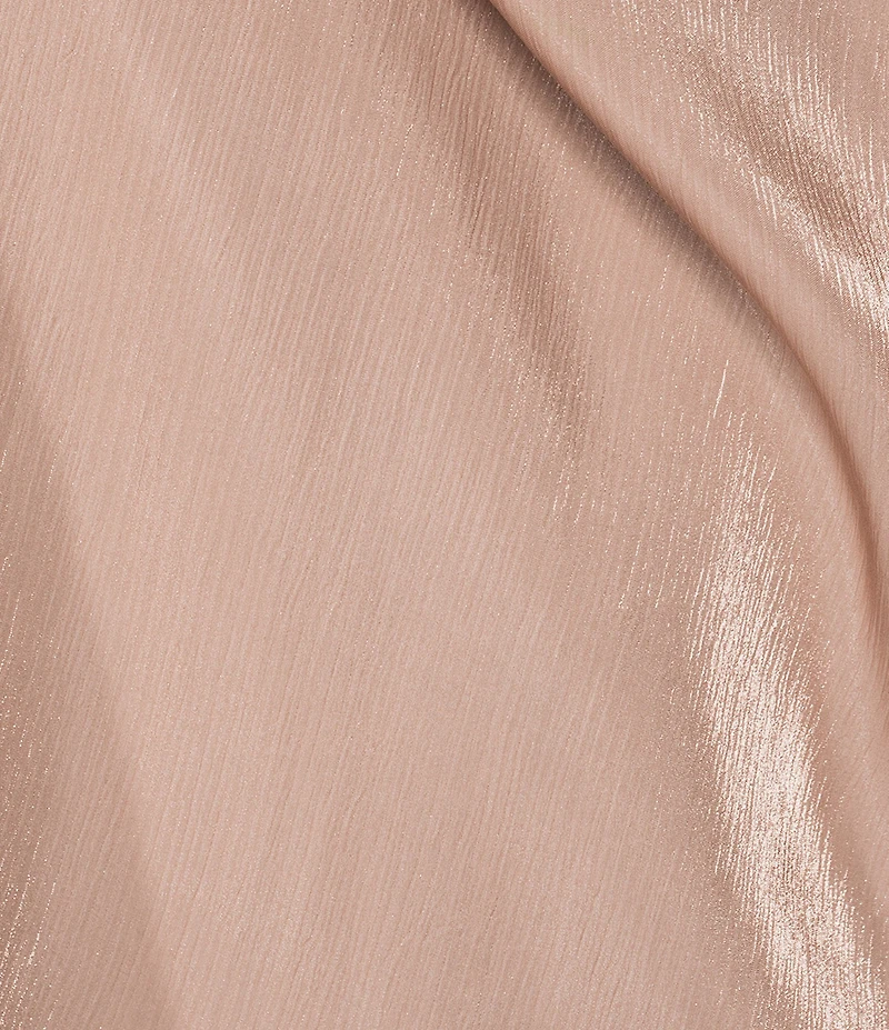 Donna Karan Liquid Shine Asymmetric Halter Scarf Neck Sleeveless Novelty Blouse