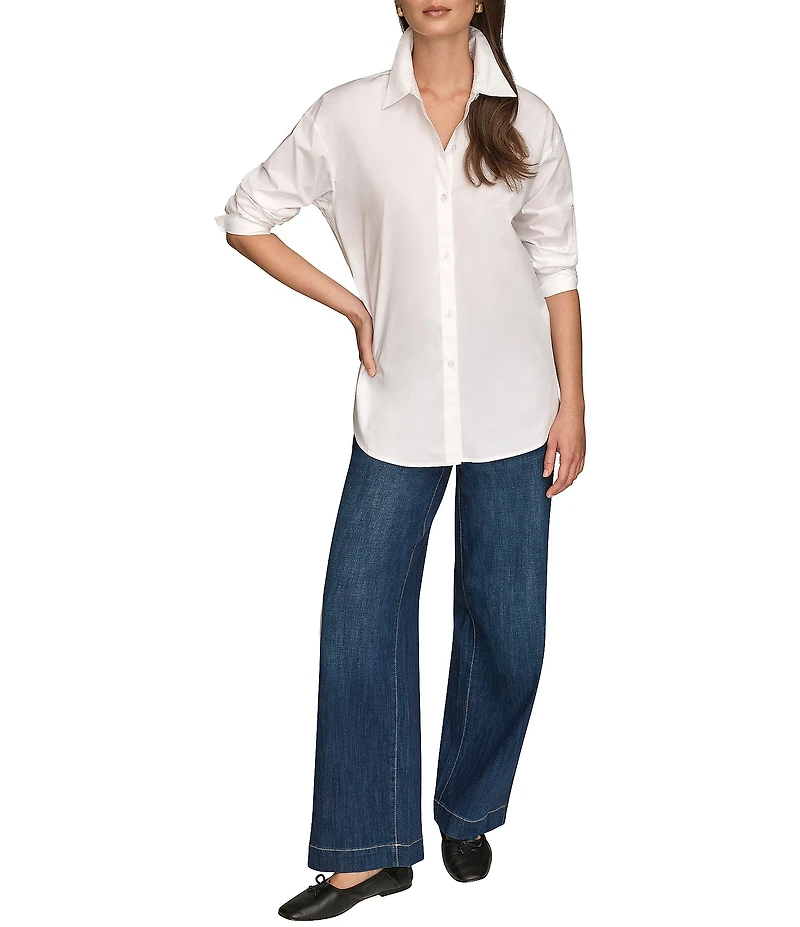 Donna Karan Long Sleeve Button Down Shirt
