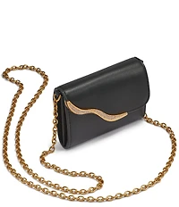 Donna Karan Malverne Pave Hardware Wallet On A Chain Crossbody Bag