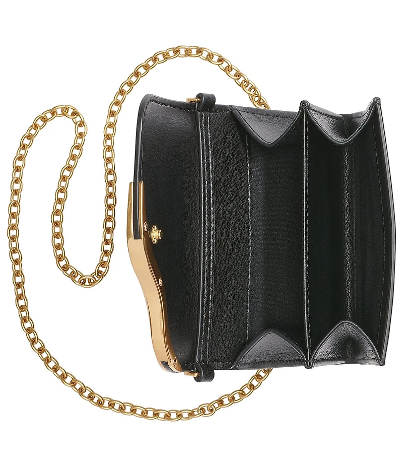 Donna Karan Malverne Pave Hardware Wallet On A Chain Crossbody Bag