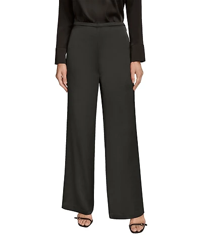 Donna Karan Midrise Wide Leg Pants