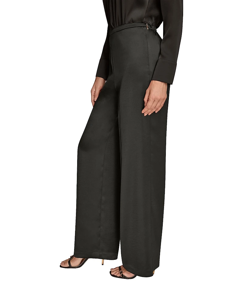 Donna Karan Midrise Wide Leg Pants