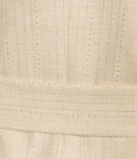 Donna Karan Novelty Linen Blend Metallic Tie Waist Jacket
