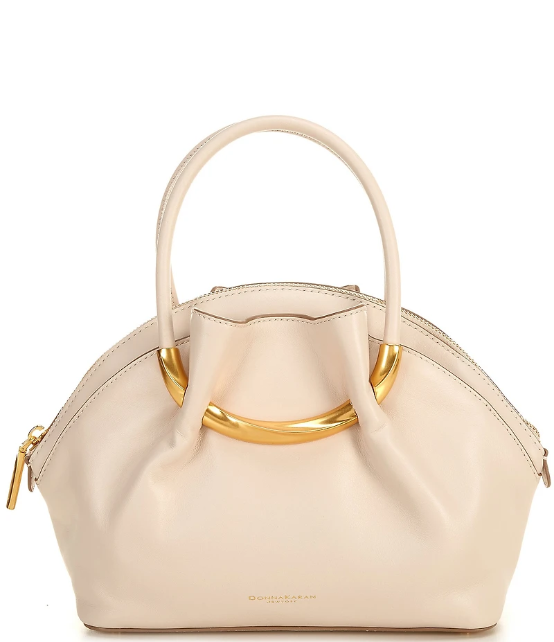 Donna Karan Oxford Crescent Handles Crossbody Satchel Bag