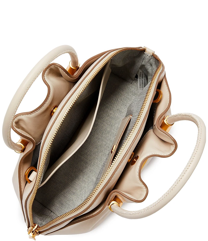 Donna Karan Oxford Crescent Handles Crossbody Satchel Bag