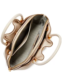 Donna Karan Oxford Crescent Handles Crossbody Satchel Bag